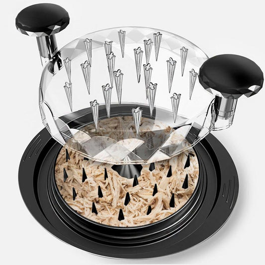 Chicken Chopper Tool, Professional Chicken Breast Chopper, Visible Kitchen Gadget Grinder with Brush, Strong Anti-Slip Strips, Ergonomic Handle, Great Gift for Mom, BPA Free (Black)